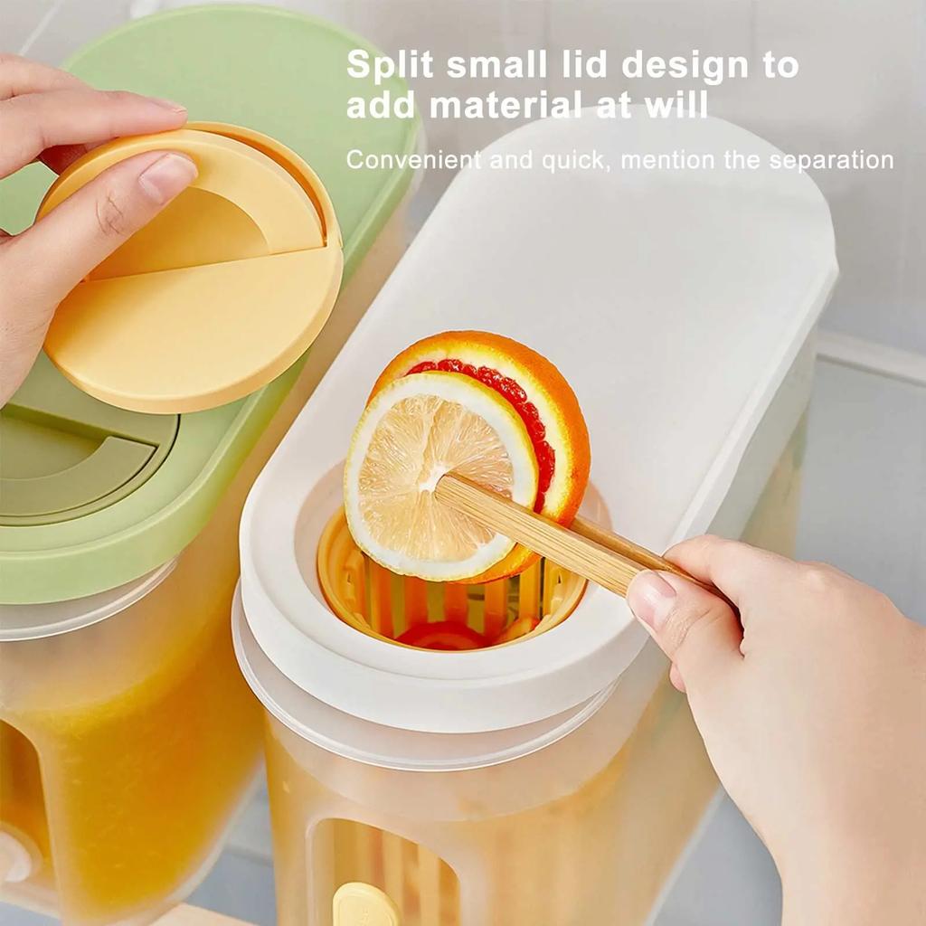 New Large Capacity Cold Water Pitcher Cold Kettle with Faucet in Refrigerator Iced Beverage Dispenser Refrigerator