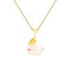 Little Jade Rabbit Necklace Women'S Premium Versatile Ethnic Style Hetian Jade Pendant Clavicle Chain Accessories
