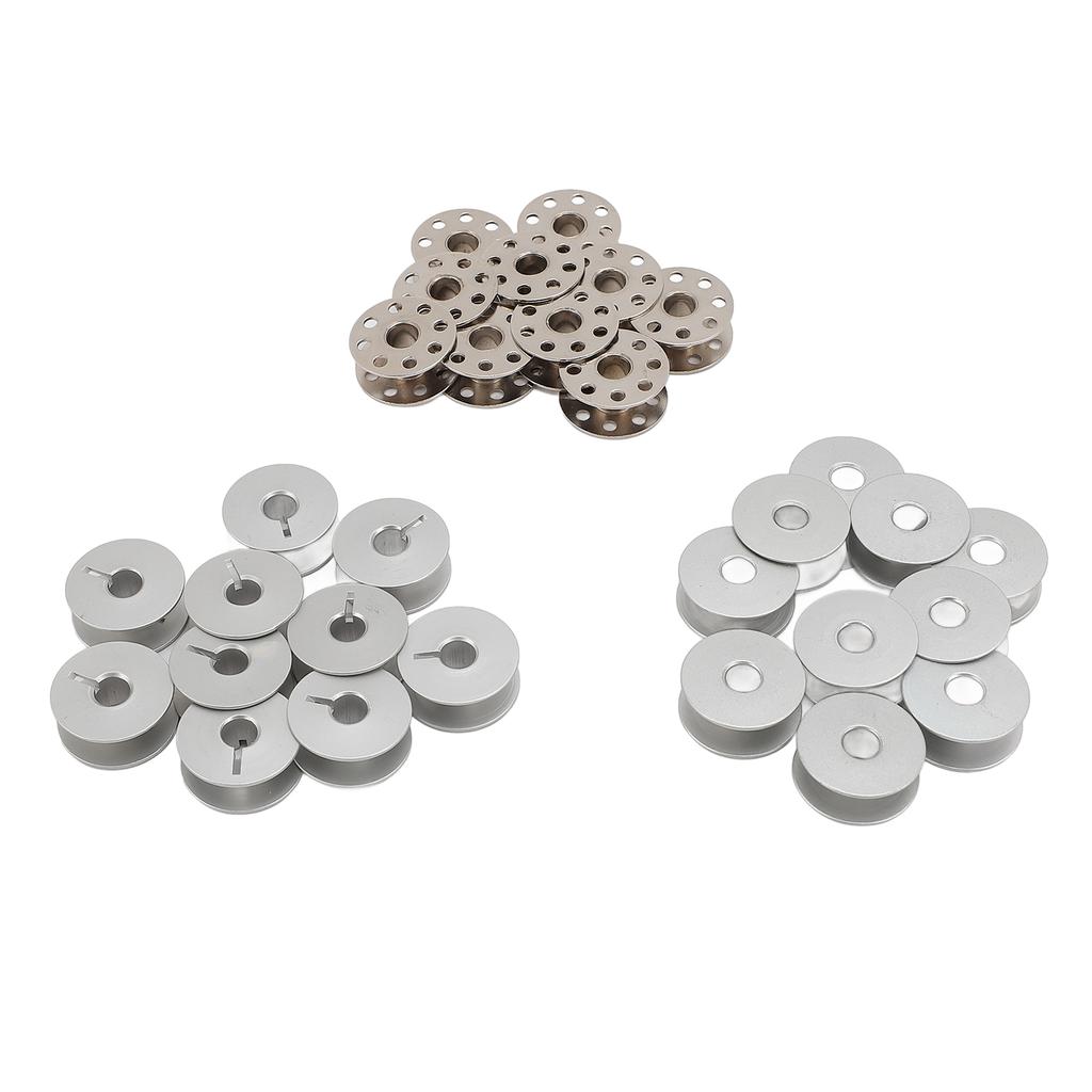 30Pcs Lockstitch Sewing Machine Bobbin Set Industrial Metal 55623A Slotted Alumina 270010 Iron with 