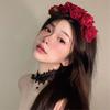 Gothicism Rose Headbands Halloween Cosplay Hair Hoop Carnivals Headbands for Bridal Wedding and Festival