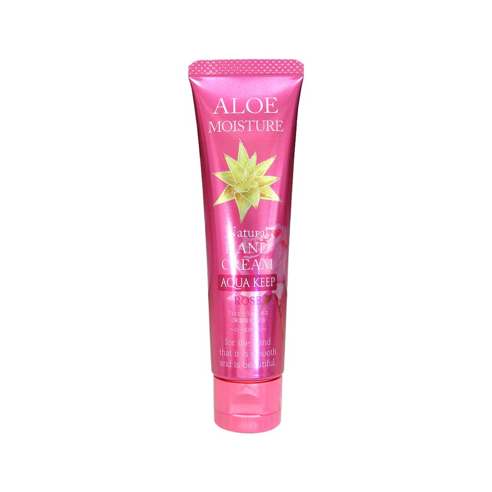 Highly moisturizing yet hand cream containing aloe vera leaf Aloe Moisture Rose non-greasy extract, (30g (x 1))
