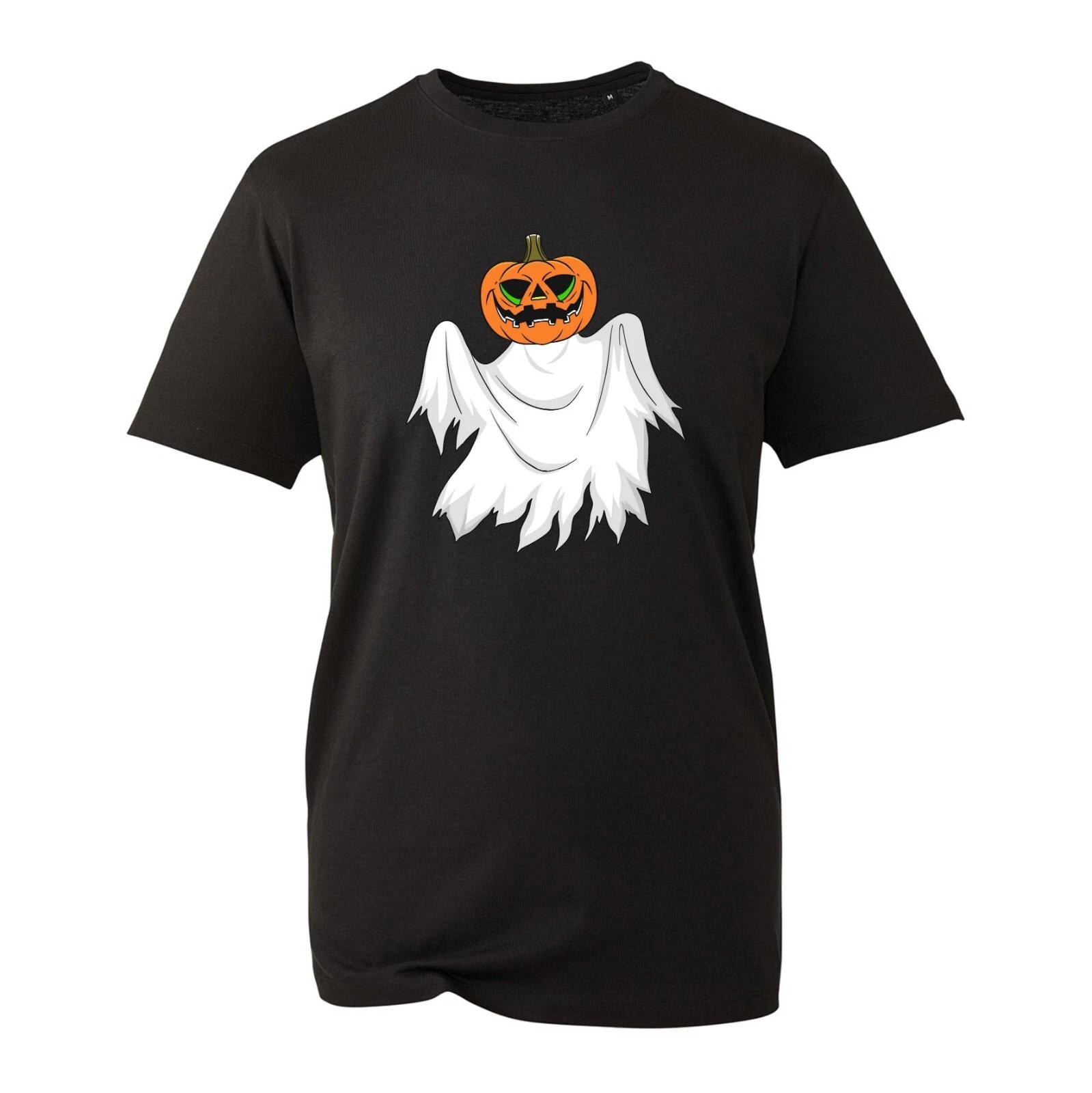 Pumpkin Ghost Halloween T-Shirt, Trick Or Treat Happy Halloween Gift Unisex Top XL