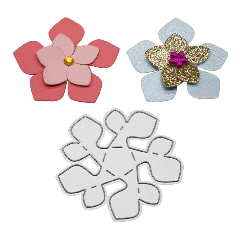 Blütenblattrahmen Metall Silberfarben Schablone Prägen Stanzformen Für DIY Scrapbooking Papier Album Kartenherstellung