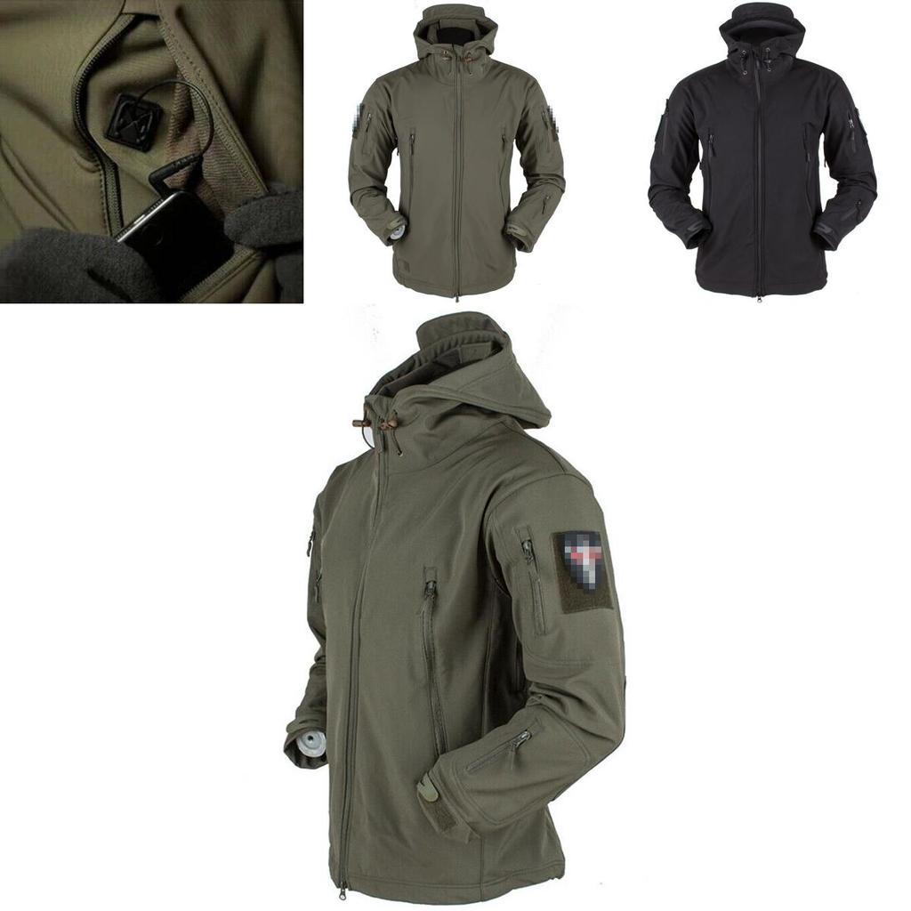 Versatile Men's Winter Jacket With Windproof Hood And Multifunctional Pockets For Outdoor Activities