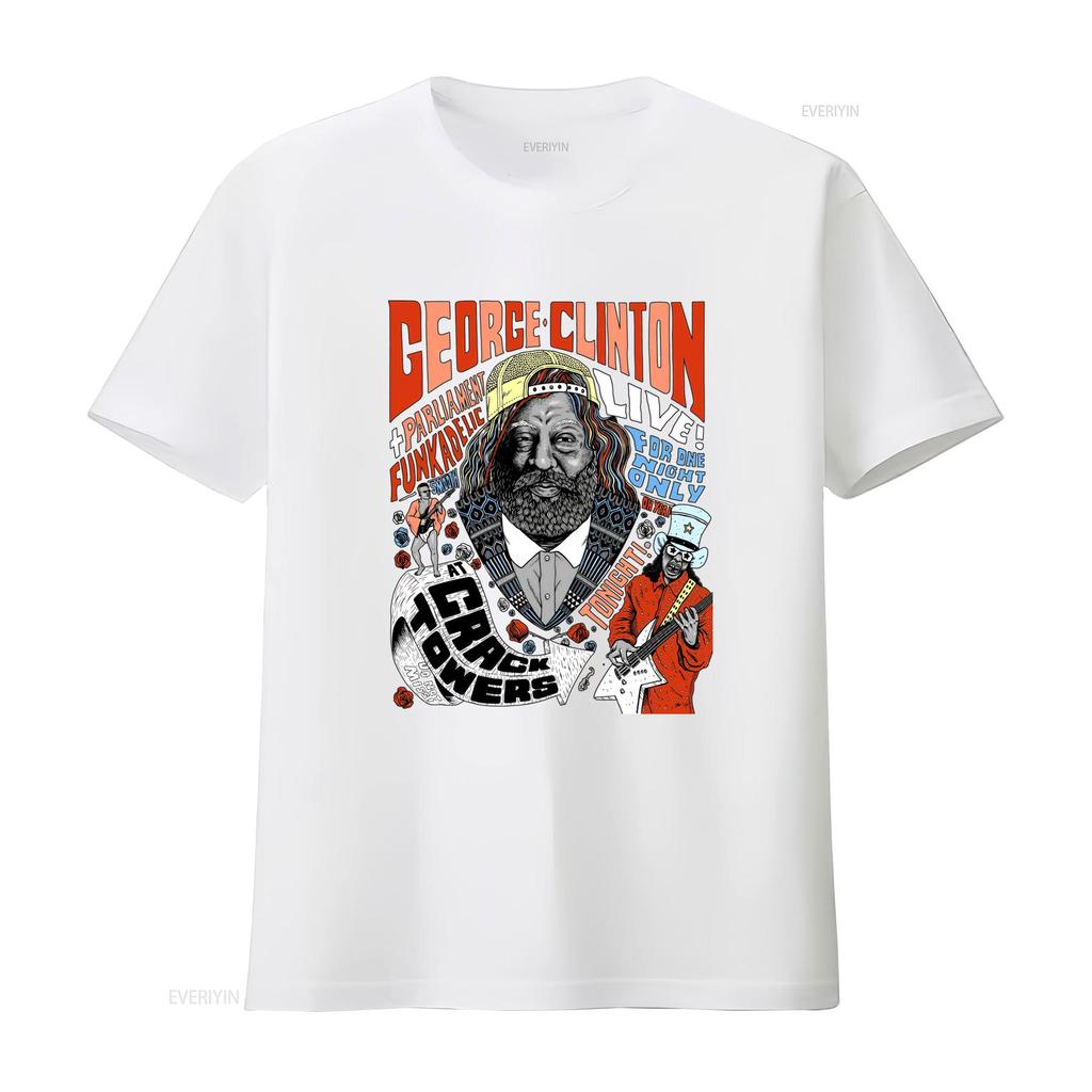 T-shirt Vintage George Clinton en Concert Parliament Funkadelic Concert Groupe de Rock Musique vintage Lavé Respirant vêtements de designer