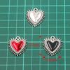 10Pcs 25X27mm Retro Gothic Peach Heart Pendant DIY Jewelry Accessories