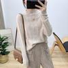Base Layer Sweater Loose Half Turtleneck Knitted Sweater for Women Casual Long-sleeved Pullover for Autumn and Winter