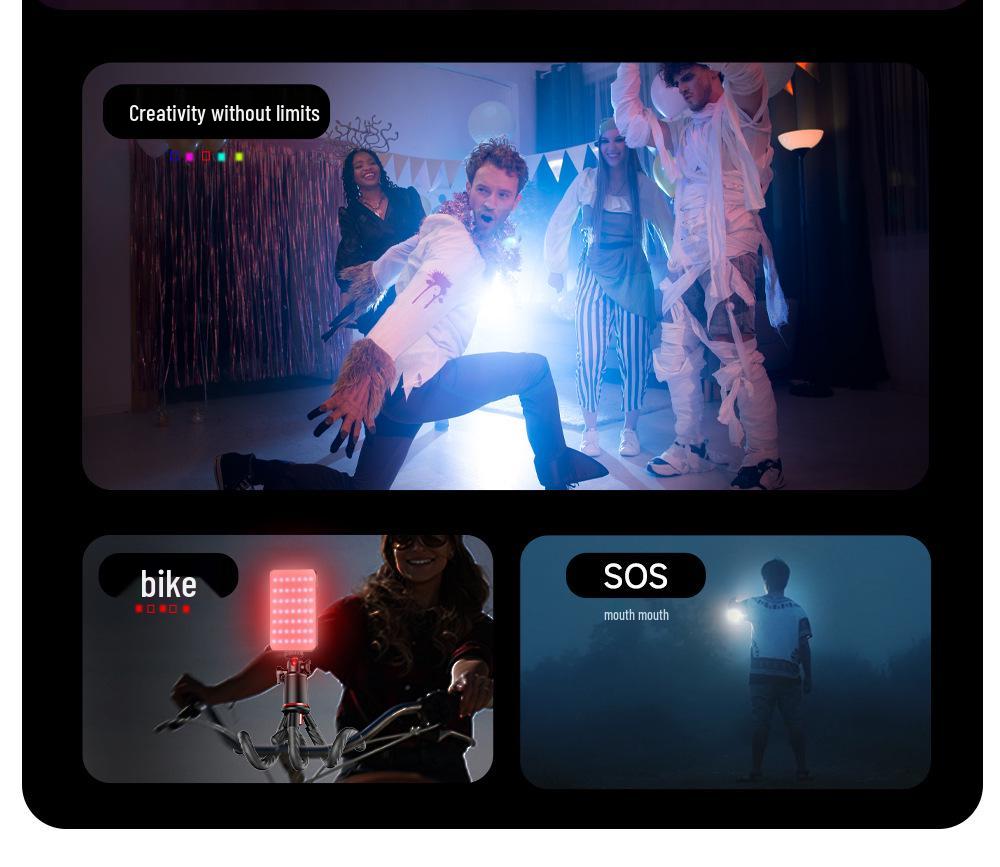 Portable RGB Fill Light for Mobile and Vlog Photography