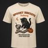 Spooky Kitty Biscuits Halloween Bakery Cat Graphic Unisex T-Shirt Tee