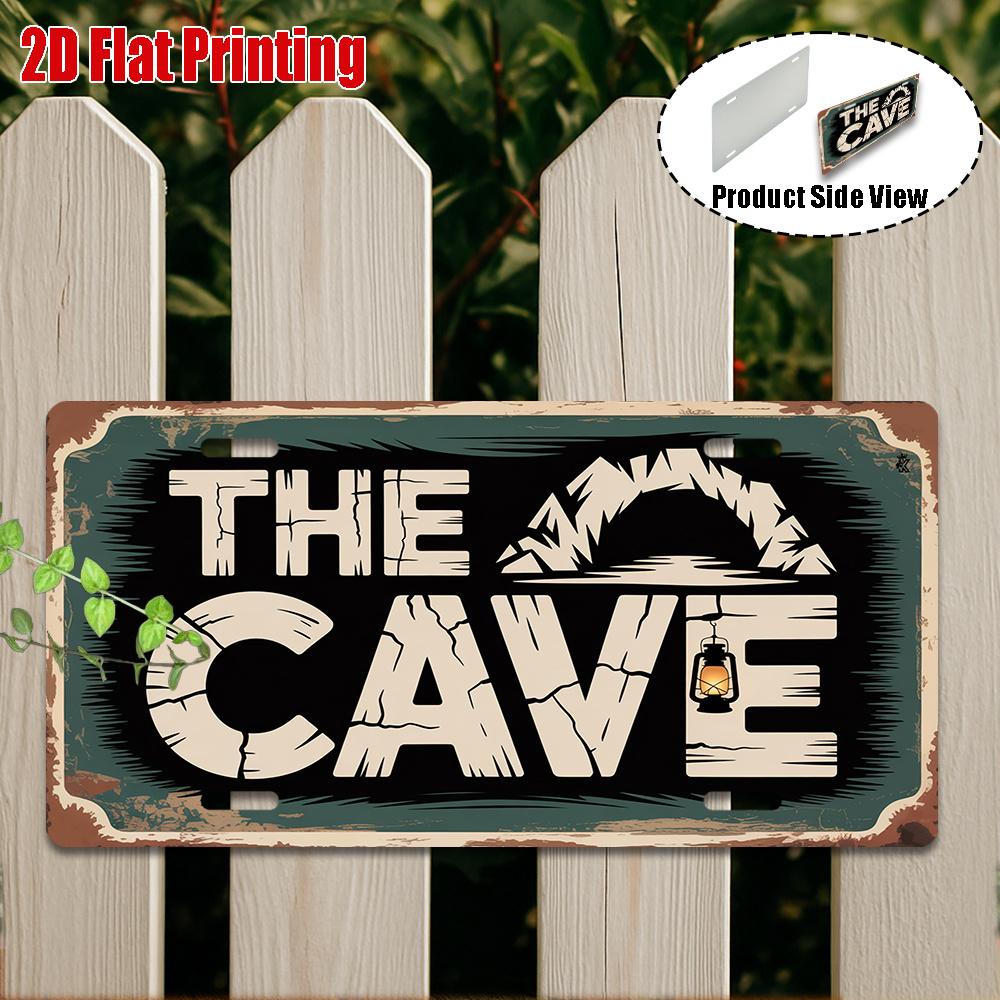

D Flat pc Vintage Metal Plaque for Decorative Purposes Only Decorative Sign And Plaque (xcm) CaveThemed Aluminum Sign 15x30cm(5.9x7.8inch)