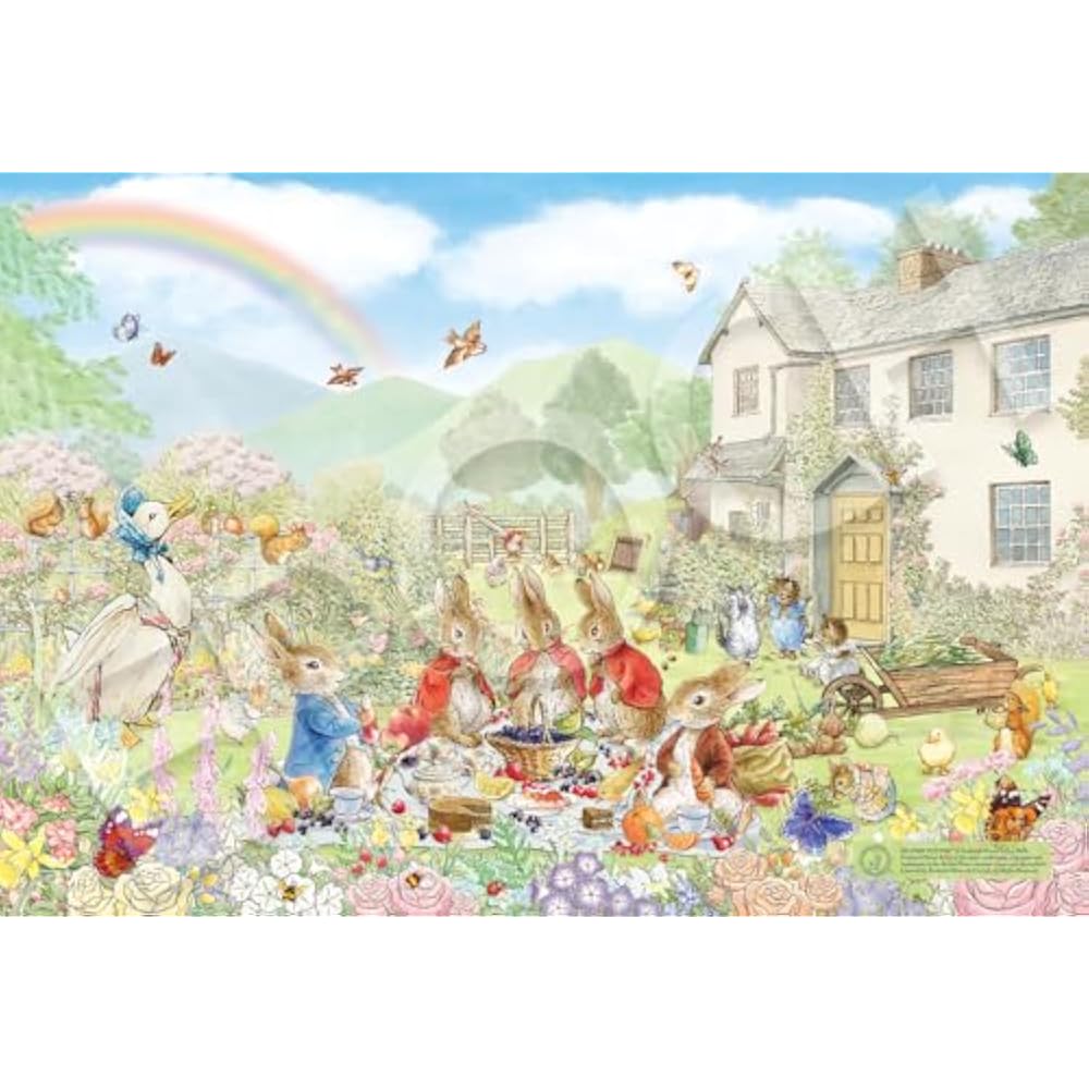 Epoch (EPOCH) 300 Piece Jigsaw Puzzle Peter Rabbit™ Garden Picnic (26 x 38 cm) 28-210s with glue ...
