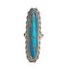 Bague Longue Turquoise Populaire Unisexe - Bijoux de Mode Européens Américains