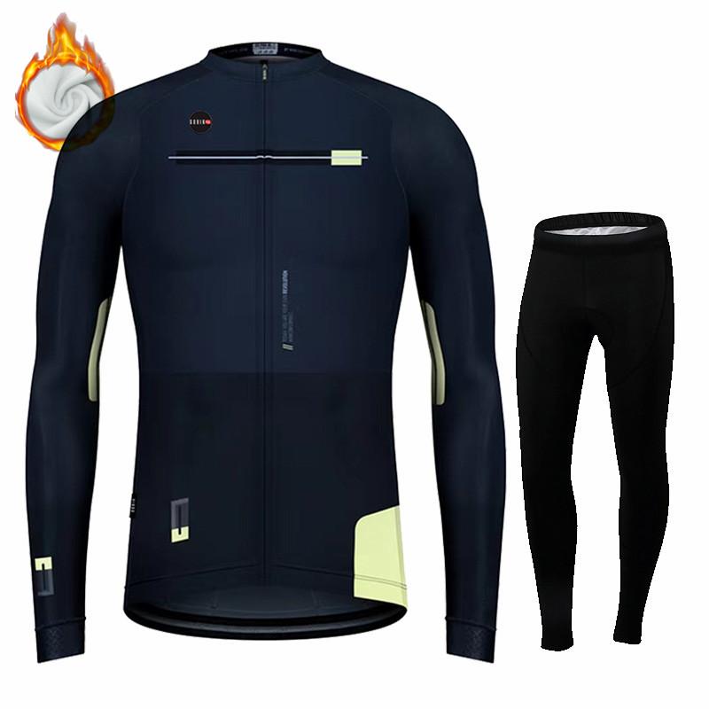 

Men s Cycling Clothing Set, Long Sleeve Sweater with Thermal Fleece, Mountain and Road Bike Pants, Winter,Salexo Mountain Bike 5XL