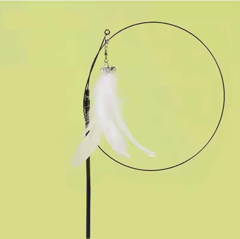 New Powerful Sucker Cat Teaser with Bell and Long Rod Detachable Cat Self-entertainment Toy.