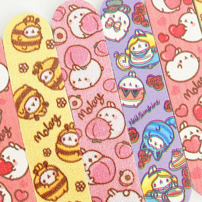 Cute Cartoon Mini Nail Files Portable Multi-functional Nail Polishing File Nail Shop Professional Durable Precise Manicure Tools