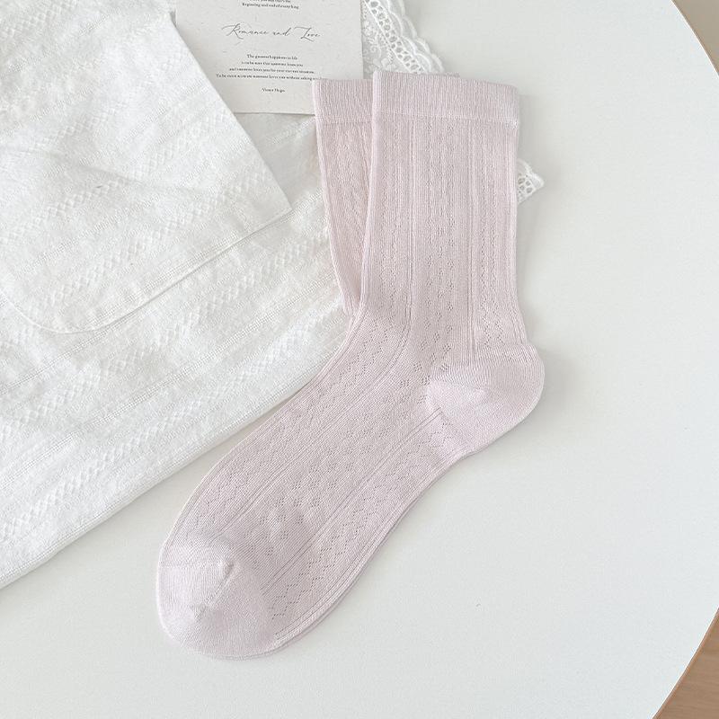 Ballet-style Stockings - Mid-length Socks for Summer, Lightweight, Mesh Fabric, No Bones, Breathable, Multi-layered Socks