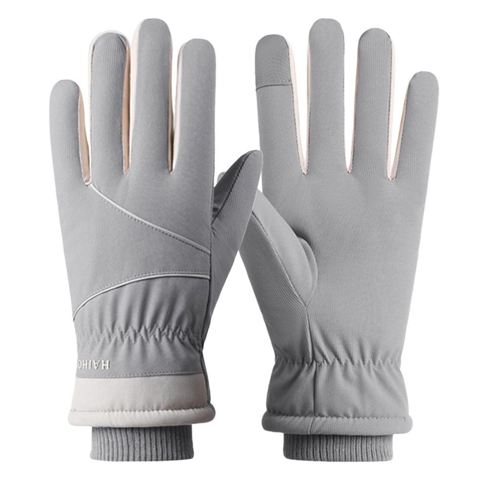 

Multipurpose Windproof Cold Proof Touch Screen Gloves Wear-resistant Thick Warm Mitts Full Finger Mittens серый