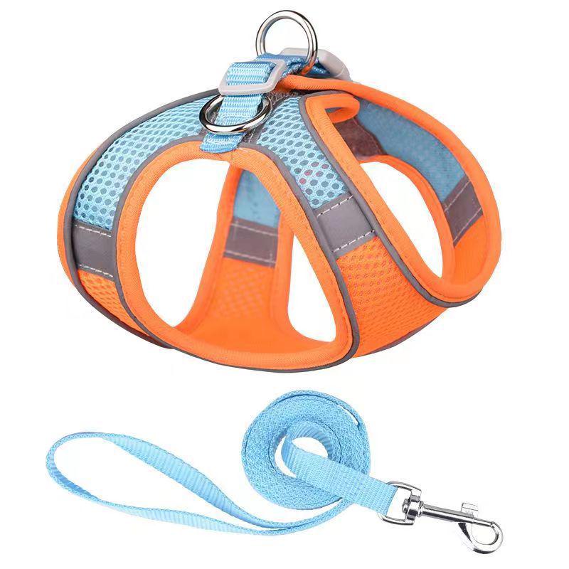 

Reflective Breathable Pet Harness & Leash for Dogs and Cats XS