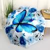1pc Blue Butterfly Floral Umbrella with Plastic Handle,Compact & Stylish,Suitable for All Seasons YS331027