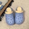 Fashion explosion, white thick-soled hole shoes, summer wear, stepping on shit-feeling bag head slippers