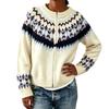Women's Cardigan Sweater Round Neck Button Up Retro Loose Fit Knit Coat for Fall Winter