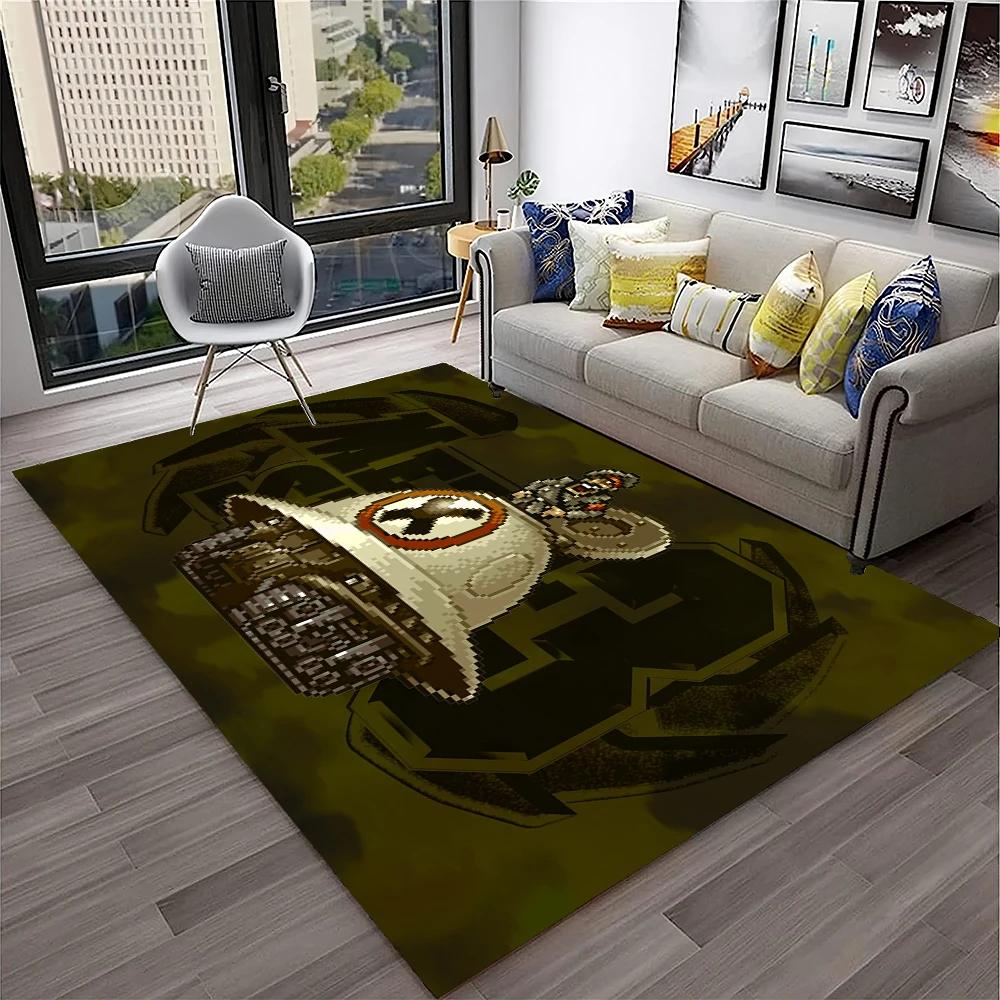 Retro Game Metal Slug Gamer Cartoon Carpet Rug for Home Living Room Bedroom Sofa Doormat Decor,kids Area Rug Non-slip Floor Mat