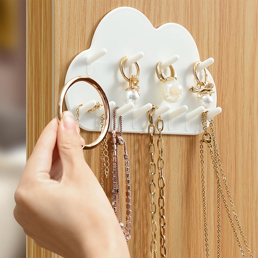 1/3 Pcs Cloud-Shaped Plastic Hooks - Multi-Purpose Organizer for Jewelry & Keys, Decorative Storage for Bathroom & Living Room
