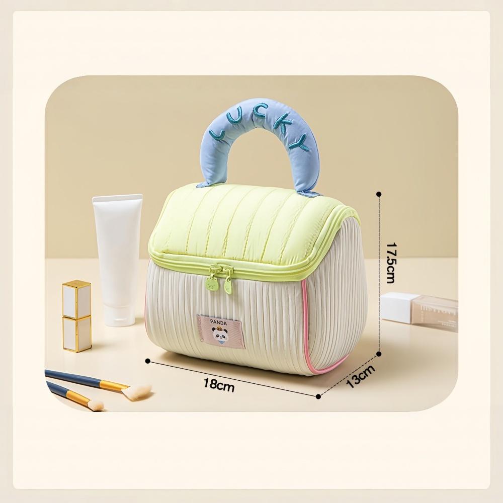 Portable Cosmetic Bags Lipstick Skincare Products House Makeup Bag Travel with "Lucky" Handle