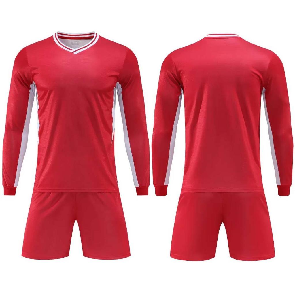 Long-sleeved football suit autumn and winter children's quick-drying sports suit student training suit printed football suit wholesale