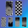 Checkered Chess Board Phone Case For iPhone 16,15,14,13,12,11 Pro,Max,Plus,X,XS,XR,SE,Mini Transparent Silicone Soft
