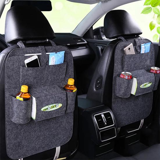 Car Rear Seat Organizer With Fabric Storage Bag For Children Car Interior Accessories