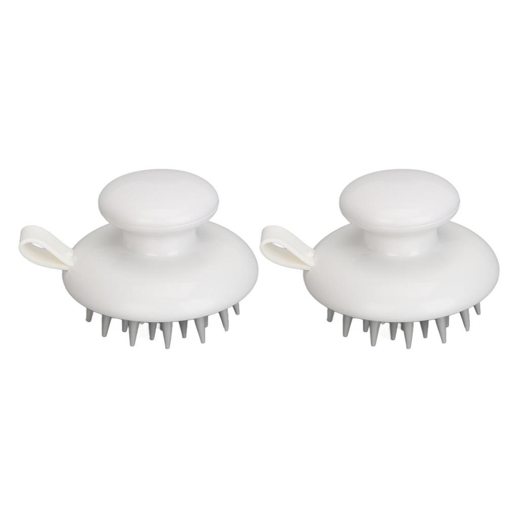 Massaggiatore per Cuoio Capelluto con Setole Lunghe in Silicone Manico Palmare Antiscivolo Spazzola Shampoo per Casa Salone