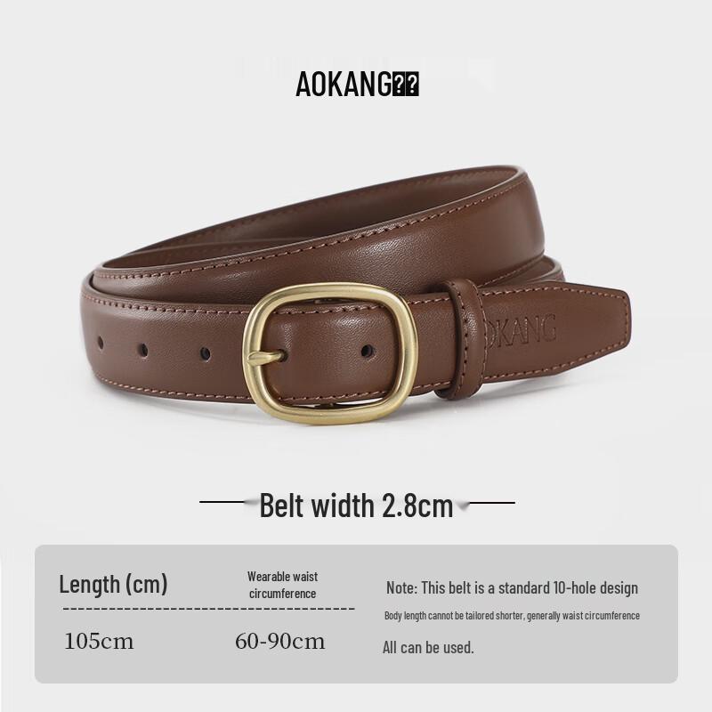 Aokang Women s Fashion Genuine Leather Belt 105cm