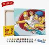 Picture Paint By Numbers With Frame Simpsons Creation of Adam 70X50