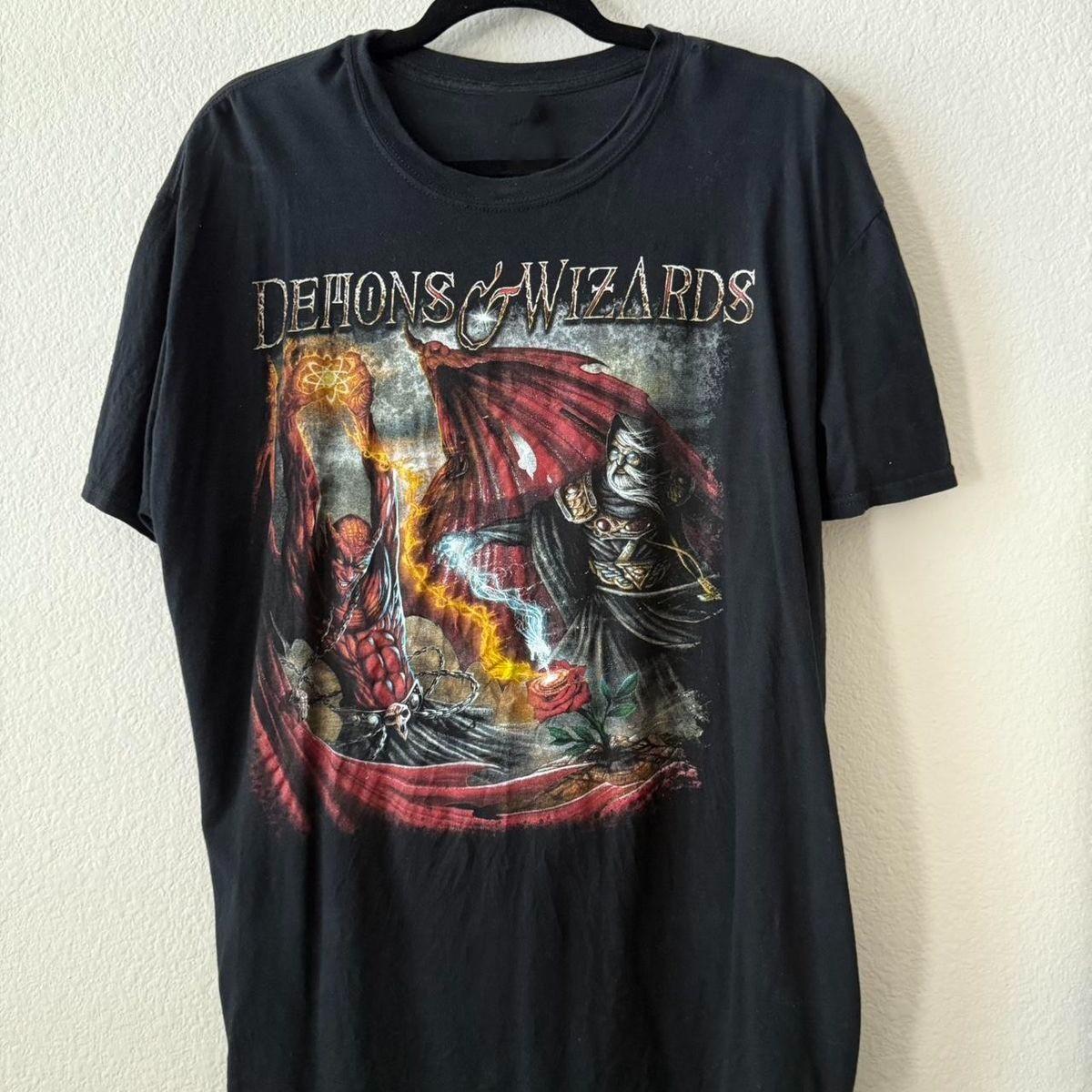 Demons & Wizards Band Touched By The Crimson King Black S-5XL Shirt VK106 XXXL