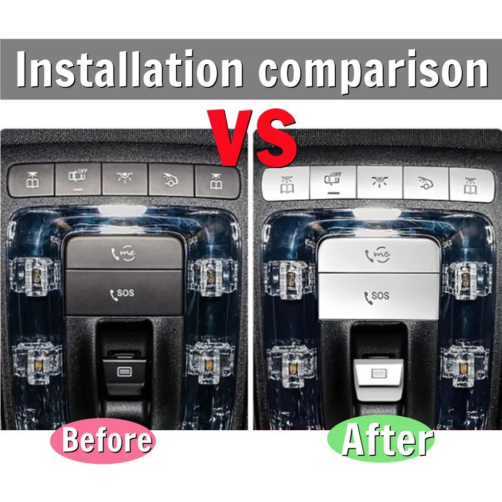 Car Roof Sunroof Reading Light Button Cover Trim Stickers For Mercedes Benz A Class CLA GLA GLB GLE GLS W177 C118 X247 W167 X167