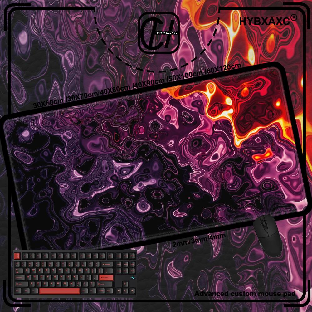 HYBXAXC Red Black Waves Large Gaming Mouse Pad Computer Keyboard with Non-Slip Rubber Stitched Edge Gift for Friends Boyfriend
