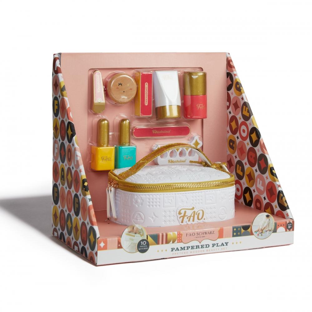 [toytron] FAO Schwarz Wooden Beauty Makeup Play Set