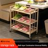 Multi-Layer Mobile Kitchen and Dining Cart with Storage Racks for Hot Pot and Restaurant Use