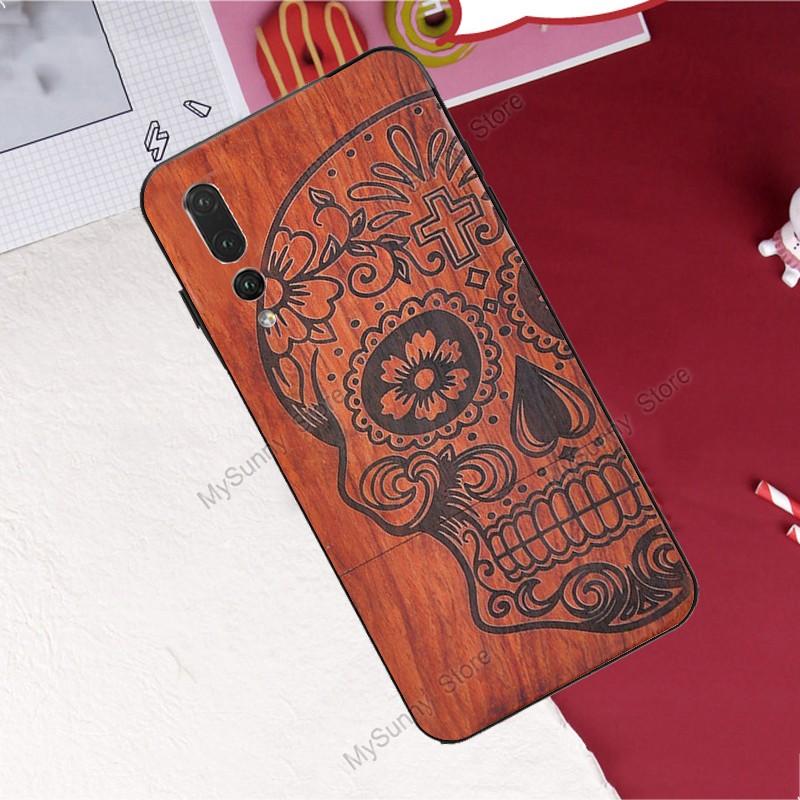 Natürliches Bambus-Holz Tierdruck Weiche Hülle Für Huawei P30 P20 P40 Lite PSmart 2019 2021 Nova 5T Hülle Für Honor 50 Pro X7 X8 X9
