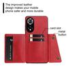 Vintage Leather Card Holder Phone Case for HONOR 50 Card Pockets Dual Snap Buttons Flip Wallet Shell