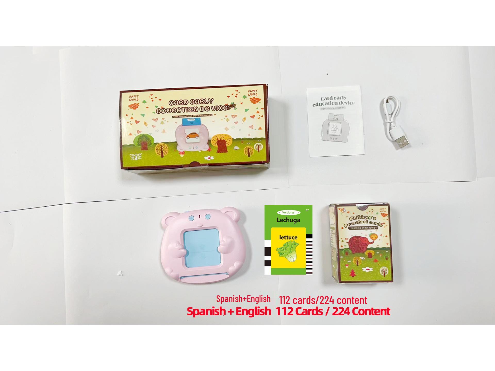 

Детская развивающая английская флеш-карта, обучающая машина с голосовым сопровождением