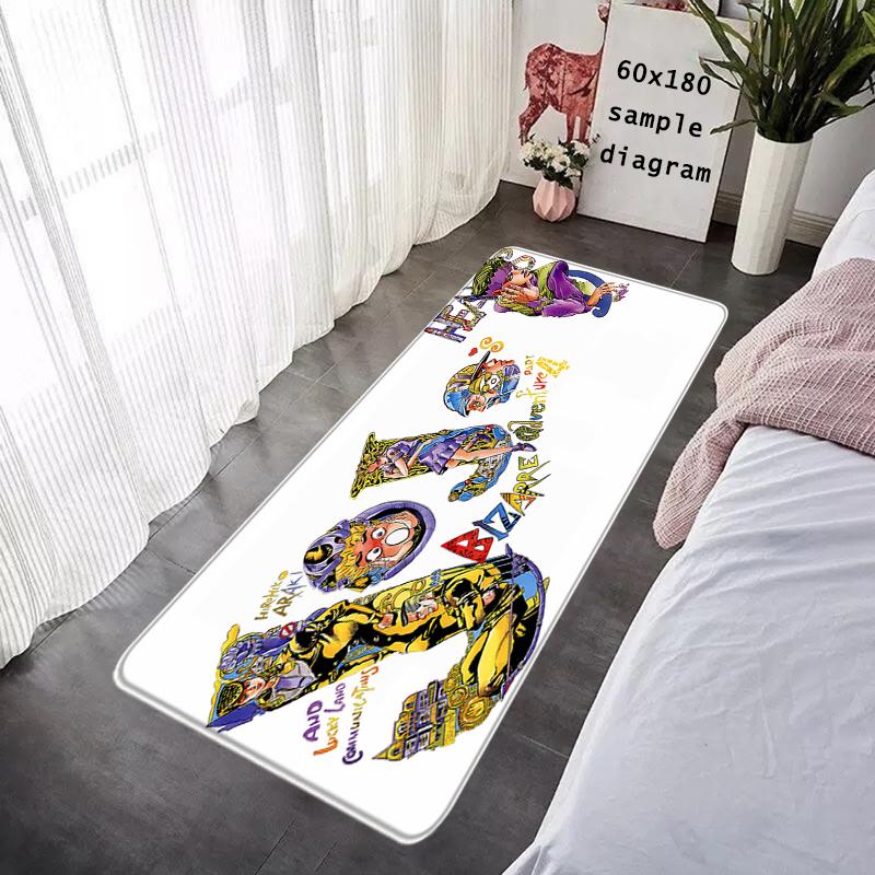 Doormat Flannel Floor Mat Indoor Foot Rug Jojo Bizarre Adventure Fluffy Bedside Mats Kitchen Corridor Carpet Ideal Balcony Decor