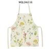 Women Flowers Print Linen Kitchen Apron Household Cleaning Apron Adult Children Cooking Baking Accessories Sleeveless Apron