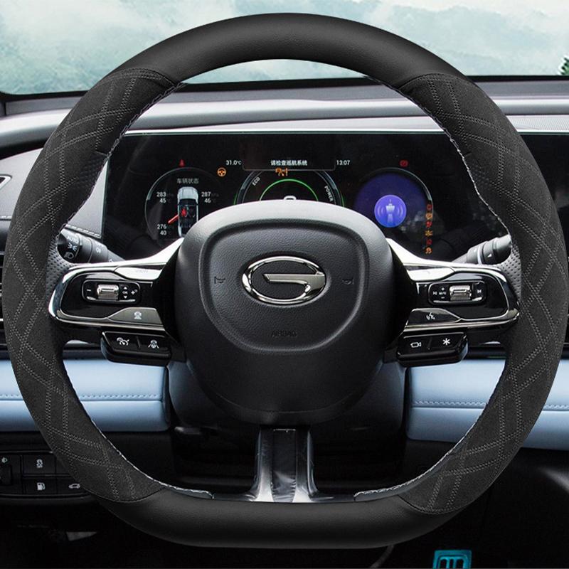 Suede Car Steering Wheel Cover Decoration Handle Wrap For GAC Trumpchi GS4 Plus Empow M8 M6 Pro GS3 GA4 GA6