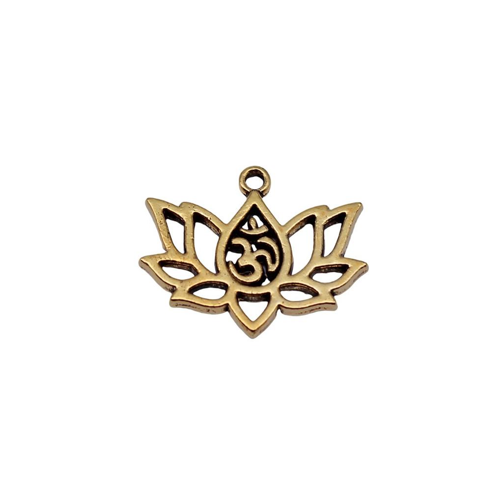 Om Lotus Charms Sports Pendants For Spiritual Yoga Themed Jewelry