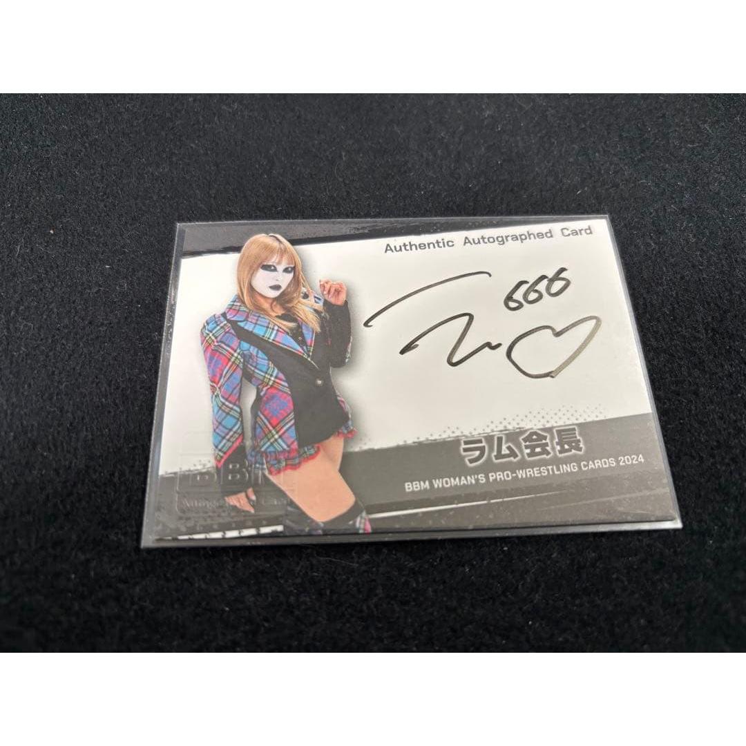 Chairman Ram Autographed Card BBM Women s Pro Wrestling Card 2024