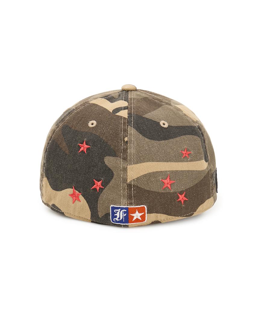 Cappellino FREEMARIO Camo Stellato Danneggiato [Giallo Kaki]