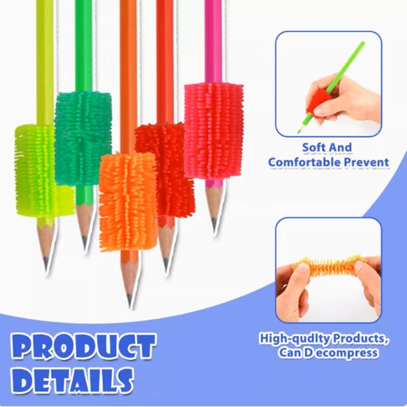 5/10 Pièces Poignée de Stylo TPR Aide à la Pratique Poignée d'Écriture Dispositif de Correction de la Posture Pour Enfant Stylo d'Écriture à la Main Porte-Stylo Jouet à Presser