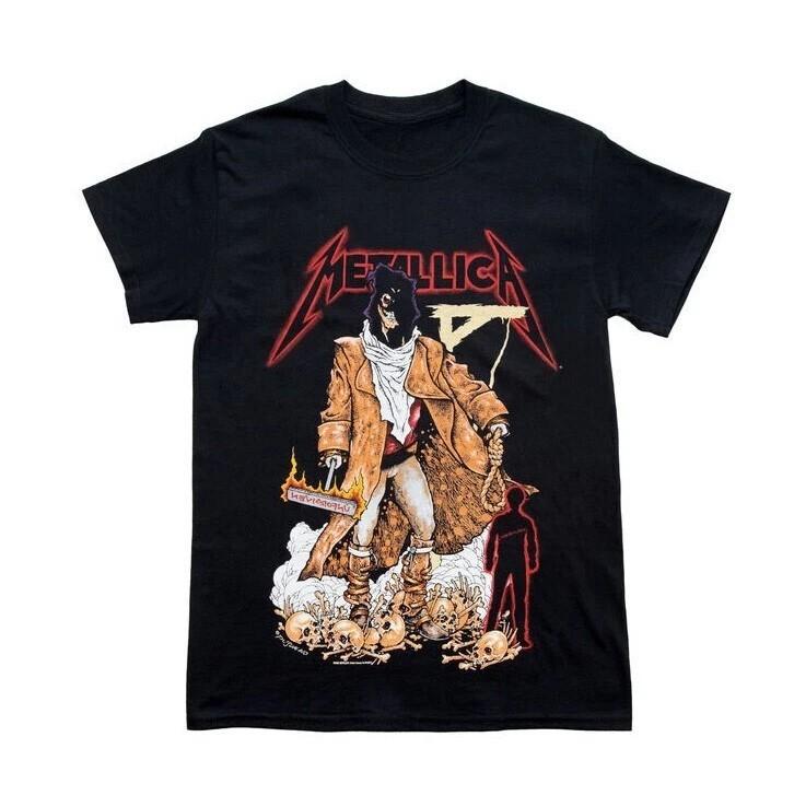 Metallica Unforgiven 1992 Reprint T-Shirt Vintage Style Black Cotton S-4XL Unisex T-Shirt XXXXL
